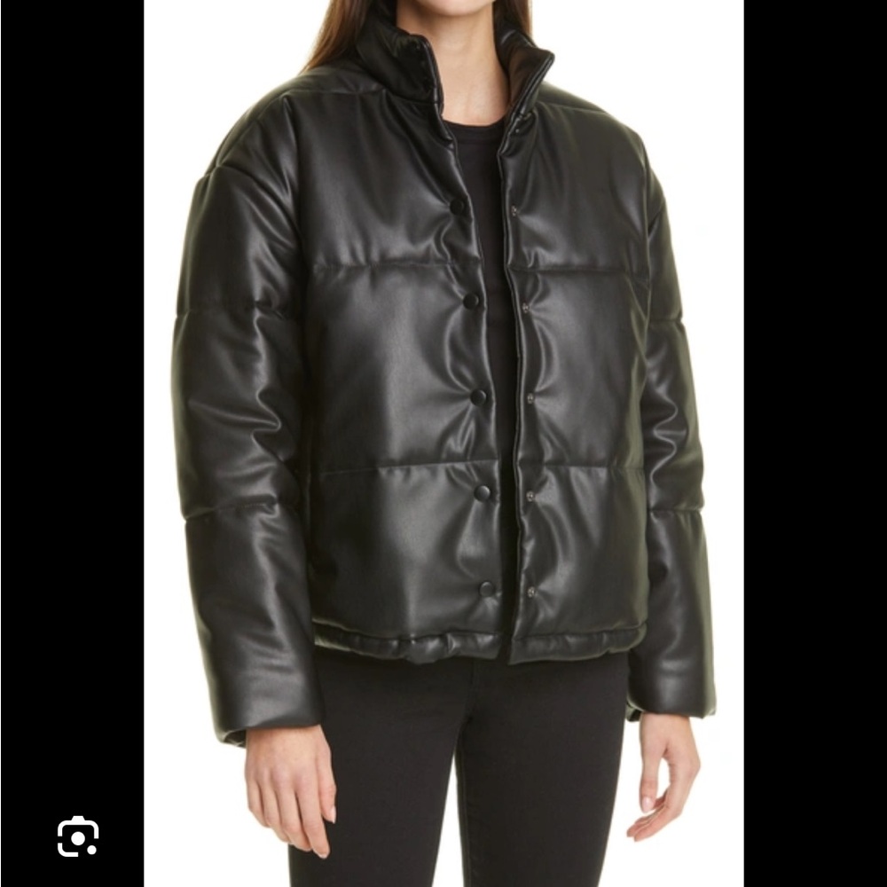 NWT Rails Otto Faux Leather Jacket in Black - Picture 7 of 16